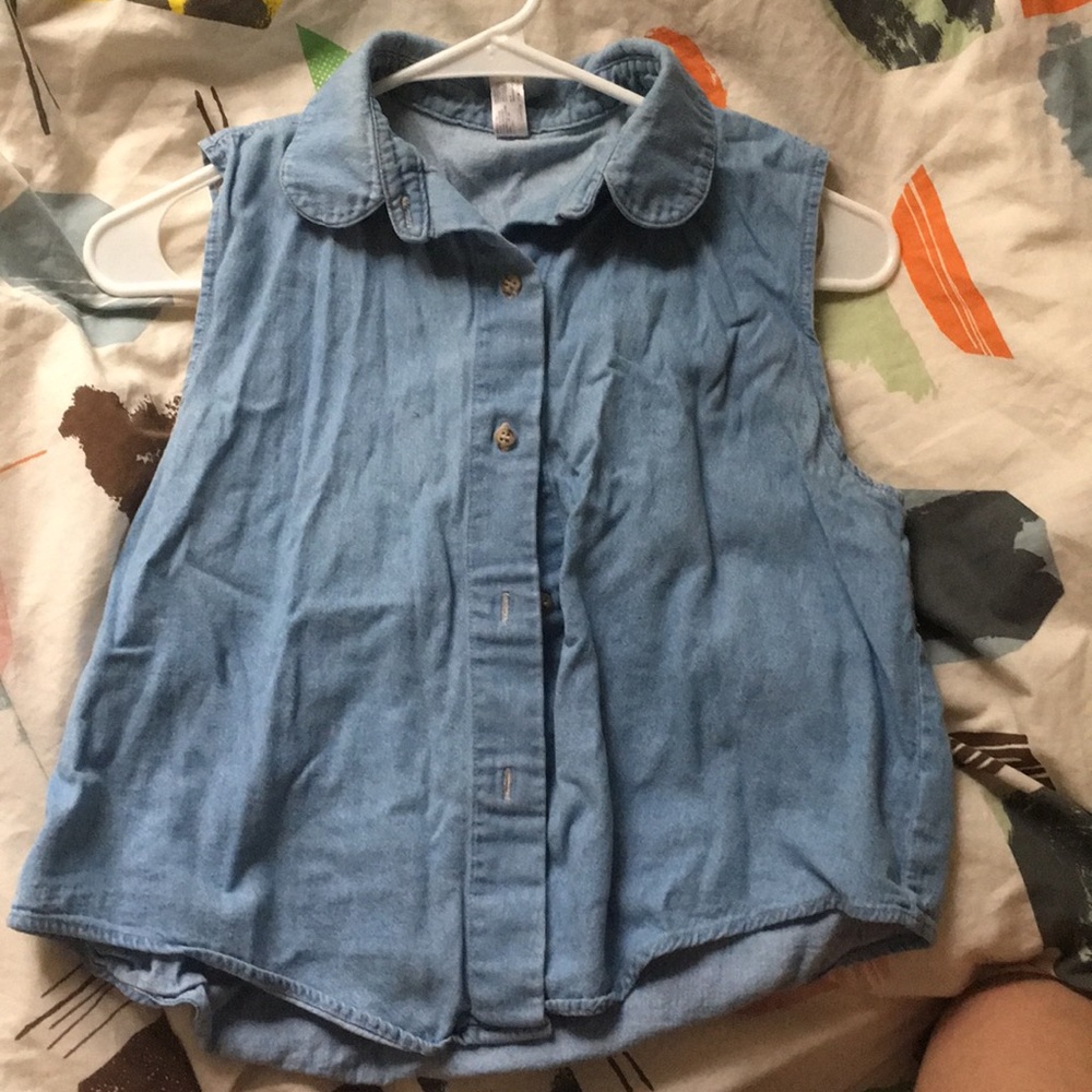 American Apparel Denim Sleeveless Shirt